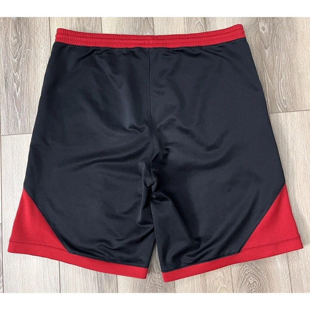 Air Jordan Black/Red Vintage Retro Basketball Shorts Men's Size XL Pockets